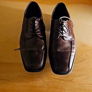 Mens Alfani Dark Brown Leather Lace Up Dress Shoe Sz 12